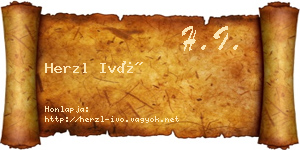 Herzl Ivó névjegykártya