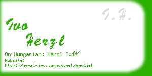 ivo herzl business card